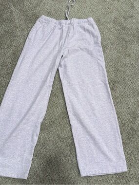Skims Classic Cotton Light Lavender Straight Leg Sweatpants